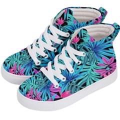 Leaves Picture Tropical Plant Kid s Hi-top Skate Sneakers by Sapixe