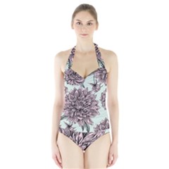 Flowers Flower Rosa Spring Halter Swimsuit by Sapixe