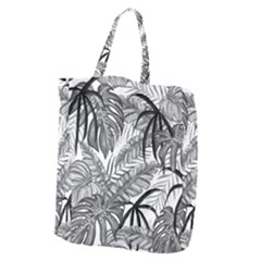 Drawing Leaves Nature Picture Giant Grocery Tote