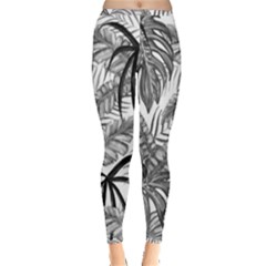 Drawing Leaves Nature Picture Inside Out Leggings by Sapixe