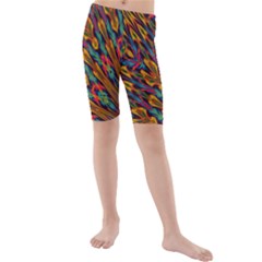 Background Abstract Texture Kids  Mid Length Swim Shorts by Sapixe