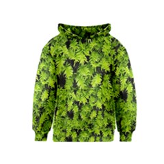 Green Hedge Texture Yew Plant Bush Leaf Kids  Pullover Hoodie by Sapixe