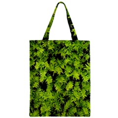 Green Hedge Texture Yew Plant Bush Leaf Zipper Classic Tote Bag by Sapixe