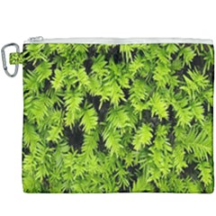 Green Hedge Texture Yew Plant Bush Leaf Canvas Cosmetic Bag (xxxl) by Sapixe