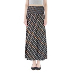 Rattan Wood Background Pattern Full Length Maxi Skirt by Sapixe