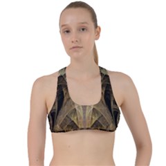 Fractal Art Graphic Design Image Criss Cross Racerback Sports Bra