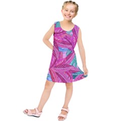 Leaves Tropical Reason Stamping Kids  Tunic Dress by Sapixe