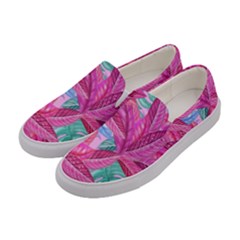 Leaves Tropical Reason Stamping Women s Canvas Slip Ons