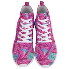 Leaves Tropical Reason Stamping Men s Lightweight High Top Sneakers by Sapixe