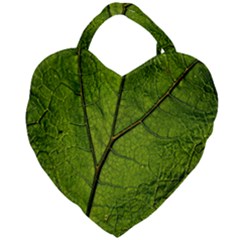 Butterbur Leaf Plant Veins Pattern Giant Heart Shaped Tote