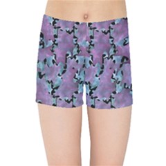 Modern Abstract Texture Pattern Kids Sports Shorts by dflcprints