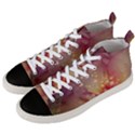 Wonderful Roses With Butterflies And Light Effects Men s Mid-Top Canvas Sneakers View2