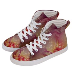 Wonderful Roses With Butterflies And Light Effects Men s Hi-top Skate Sneakers by FantasyWorld7