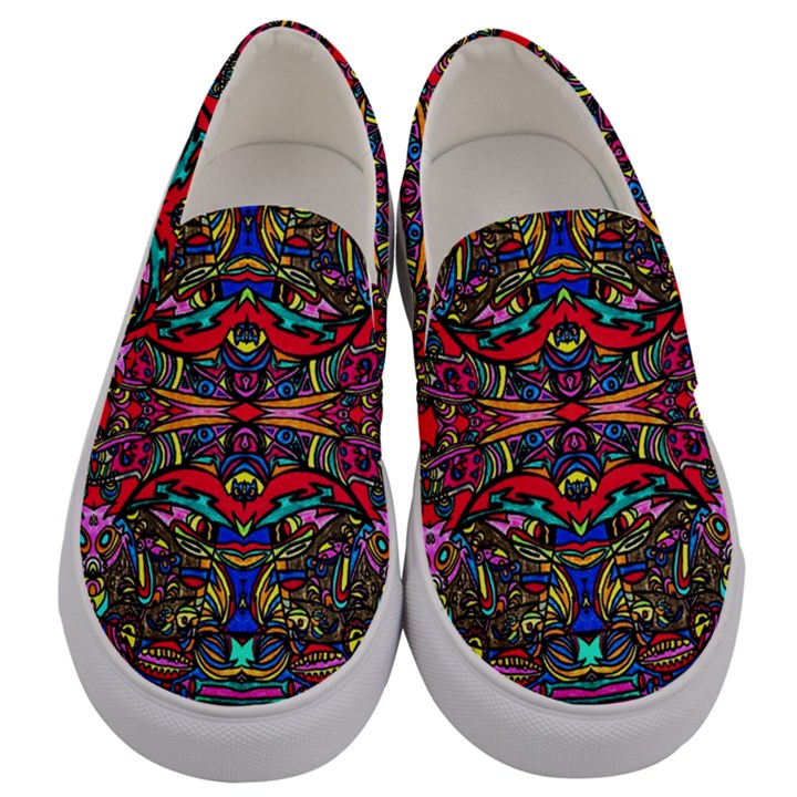 COLOR MAZE OF MINDS Men s Canvas Slip Ons