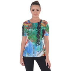 Garden  3 Shoulder Cut Out Short Sleeve Top by WILLBIRDWELL