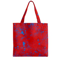 Blue Blood Zipper Grocery Tote Bag by WILLBIRDWELL