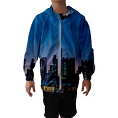 Frankfurt Germany Panorama City Hooded Windbreaker (Kids)