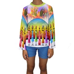 African American Women Kids  Long Sleeve Swimwear by AlteredStates