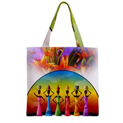 African American Women Zipper Grocery Tote Bag by AlteredStates