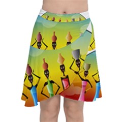 African American Women Chiffon Wrap Front Skirt by AlteredStates