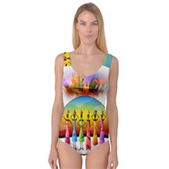 African American Women Princess Tank Leotard 