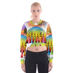African American Women Cropped Sweatshirt by AlteredStates