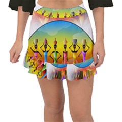 African American Women Fishtail Mini Chiffon Skirt by AlteredStates