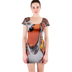 Special Fractal 24 Terra Short Sleeve Bodycon Dress by ImpressiveMoments