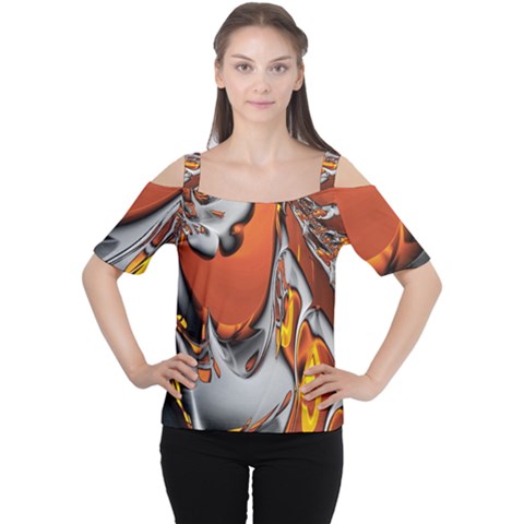 Special Fractal 24 Terra Cutout Shoulder Tee by ImpressiveMoments