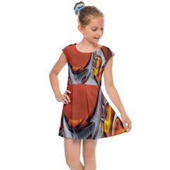 Special Fractal 24 Terra Kids Cap Sleeve Dress by ImpressiveMoments