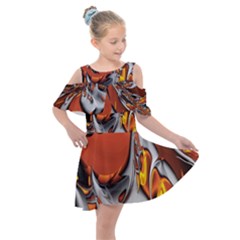 Special Fractal 24 Terra Kids  Shoulder Cutout Chiffon Dress by ImpressiveMoments