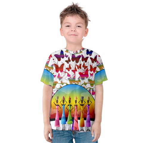 African Americn Art African American Women Kids  Cotton Tee by AlteredStates