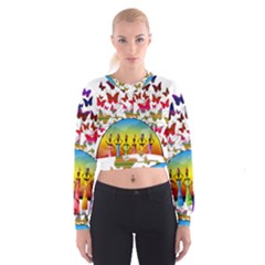 African Americn Art African American Women Cropped Sweatshirt by AlteredStates