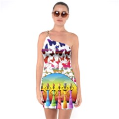African Americn Art African American Women One Soulder Bodycon Dress by AlteredStates