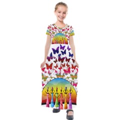 African Americn Art African American Women Kids  Short Sleeve Maxi Dress by AlteredStates