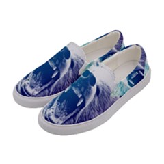 Bear Grizzly Wallpaper Women s Canvas Slip Ons