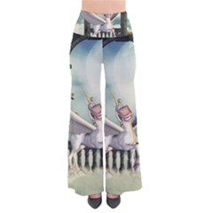 Cute Little Pegasus In The Sky, Cartoon So Vintage Palazzo Pants by FantasyWorld7
