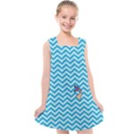 Chevron Mermaid Pattern Kids  Cross Back Dress