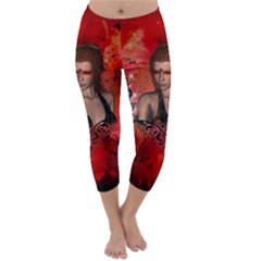 The Fairy Of Music Capri Winter Leggings  by FantasyWorld7