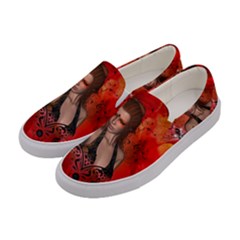 The Fairy Of Music Women s Canvas Slip Ons by FantasyWorld7