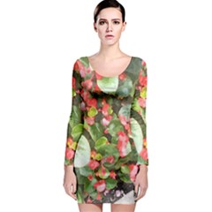 Forest Flowers  Long Sleeve Bodycon Dress by 1dsignmovesu