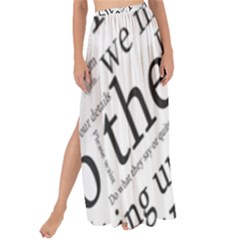 Abstract Minimalistic Text Typography Grayscale Focused Into Newspaper Maxi Chiffon Tie-Up Sarong