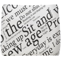 Abstract Minimalistic Text Typography Grayscale Focused Into Newspaper Seat Cushion