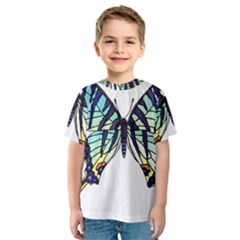 A Colorful Butterfly Kids  Sport Mesh Tee