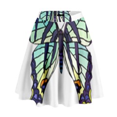 A Colorful Butterfly High Waist Skirt
