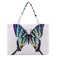 A Colorful Butterfly Zipper Medium Tote Bag