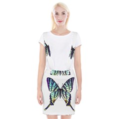 A Colorful Butterfly Braces Suspender Skirt