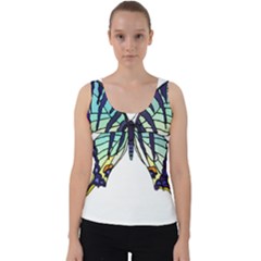 A Colorful Butterfly Velvet Tank Top