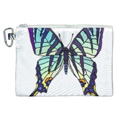 A Colorful Butterfly Canvas Cosmetic Bag (XL)