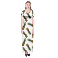 Pinapples Short Sleeve Maxi Dress